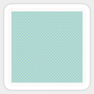 Retro Pattern Neck Gator Aqua and White Dot Sticker